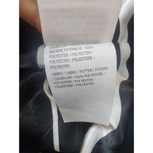 Dennis by Dennis Basso Polyester Jacket Black Hooded Coat Large - Picture 9 of 10